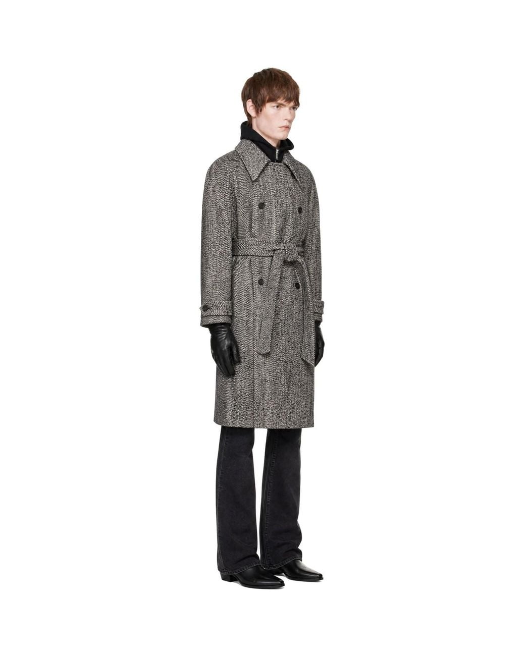 Egonlab Gray Structured Coat for men