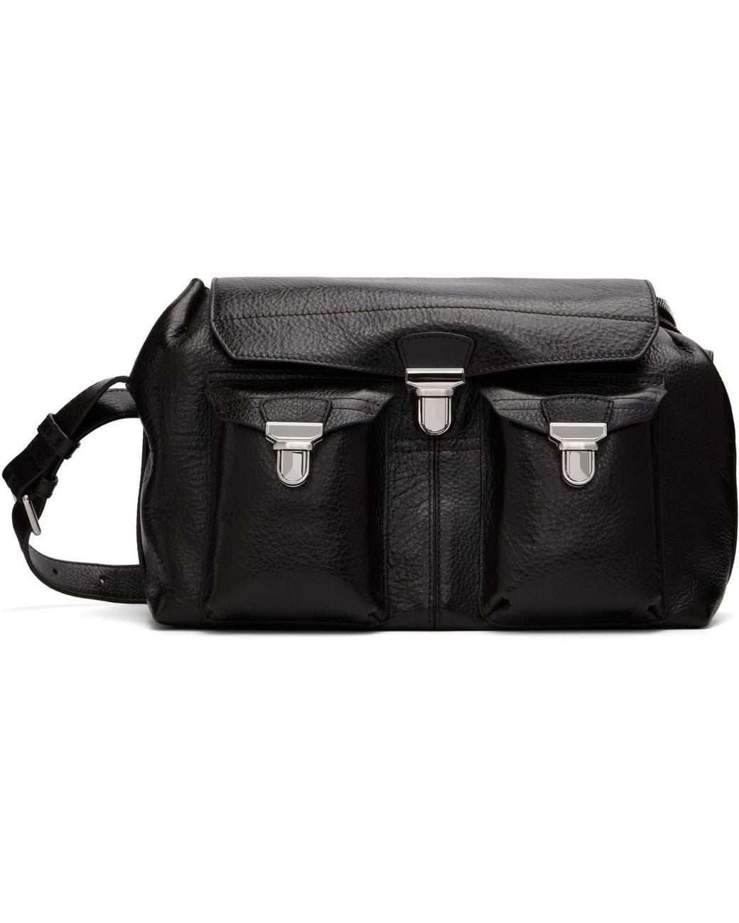 Lemaire Black Medium Gear Bag for men