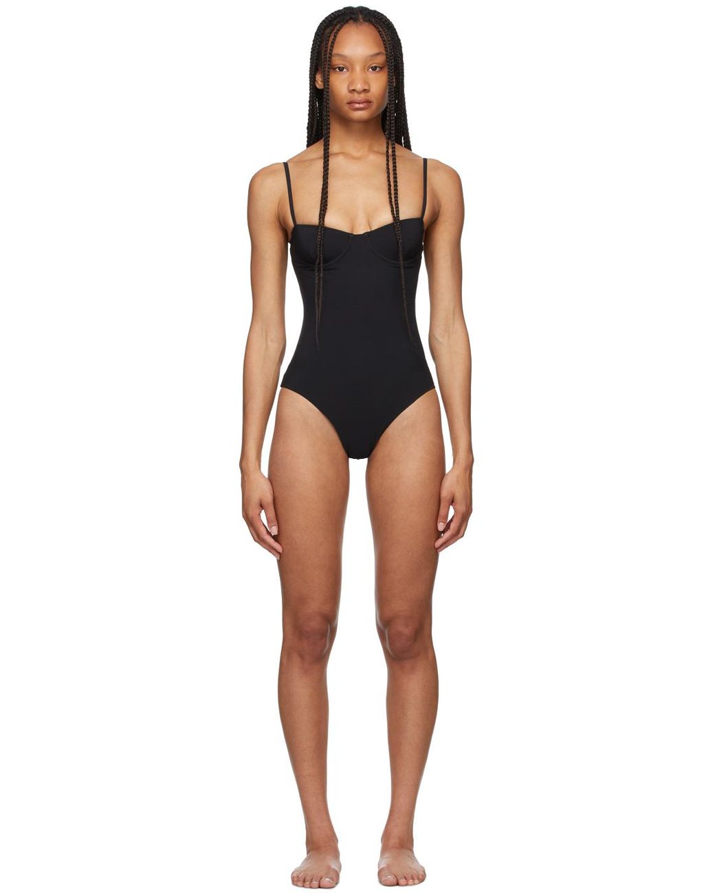 Totême Synthetic Bra Onepiece Swimsuit in Black Lyst