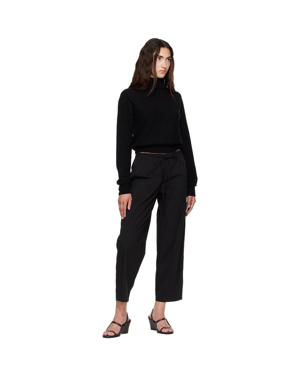 Baserange Black Tier Turtleneck