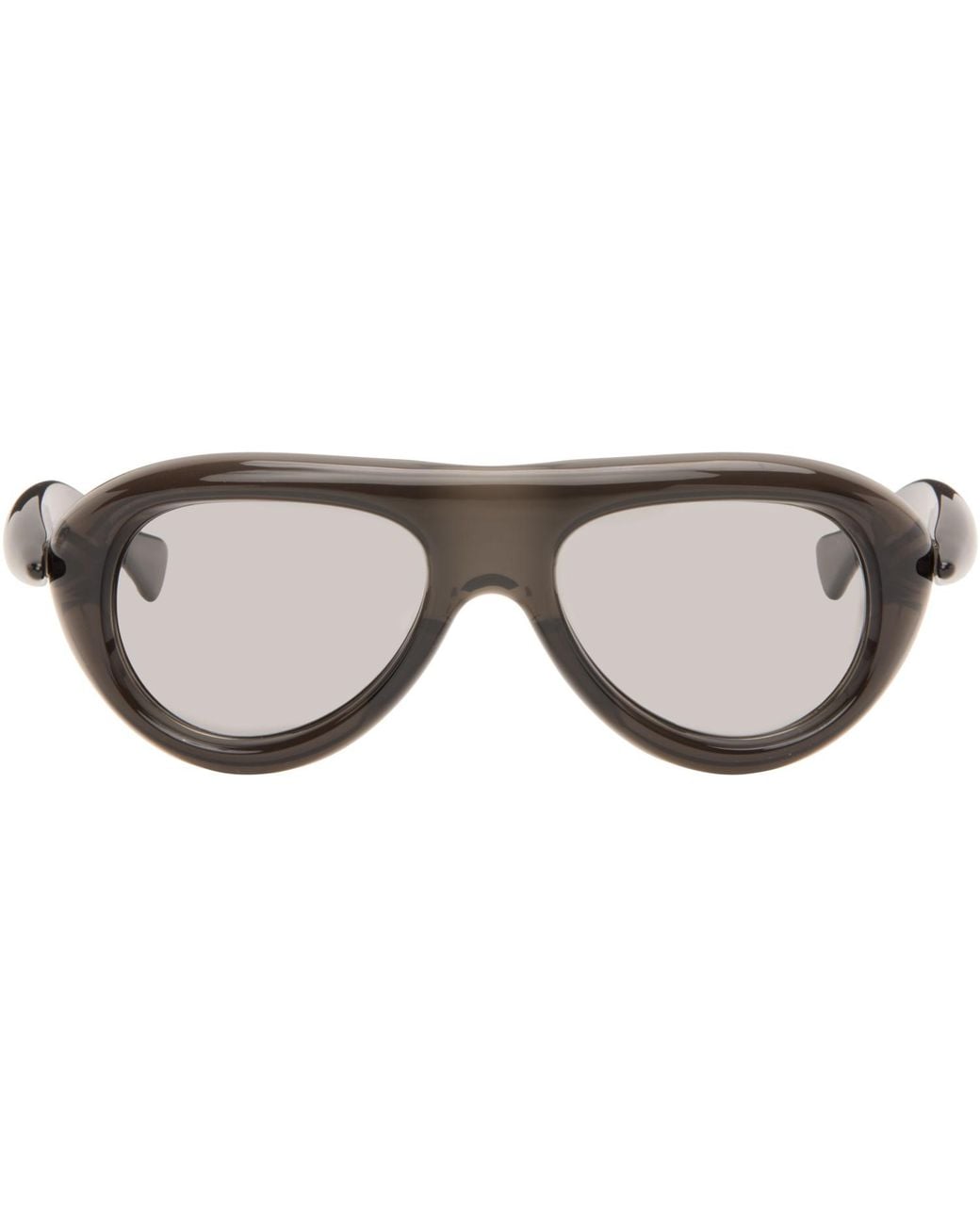 Bottega Veneta Brown Sardine Aviator Sunglasses for men
