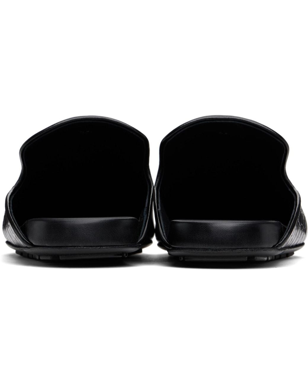 Bottega Veneta Black Roma Slippers for men