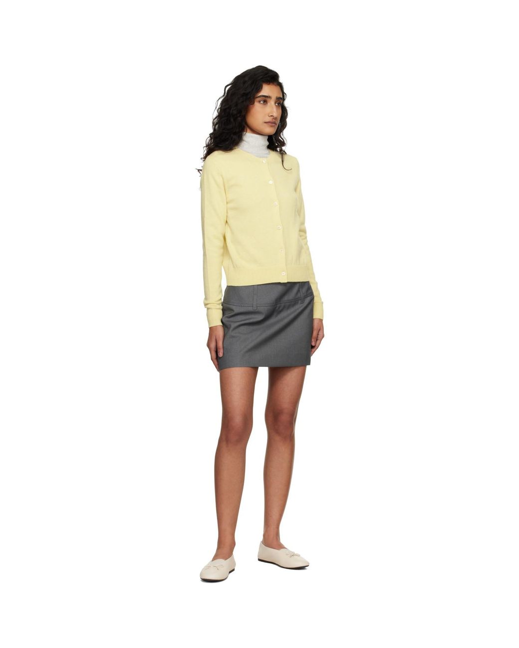 DUNST Orange Essential Crewneck Knit Cardigan