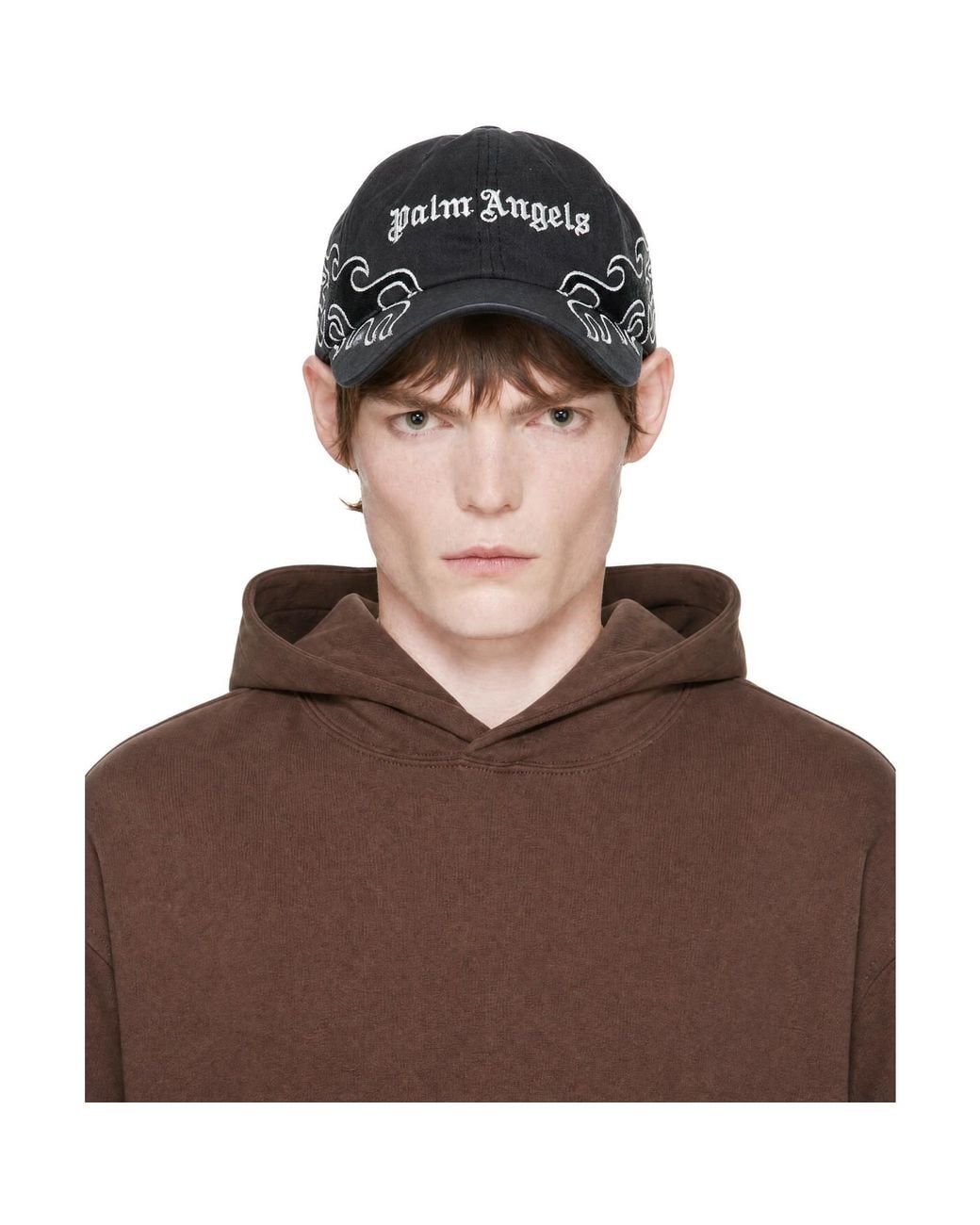 Palm Angels Brown Flame Cap for men