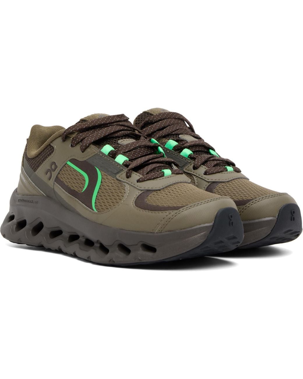 On Shoes Gray Khaki Cloudtilt Arc Sneakers for men
