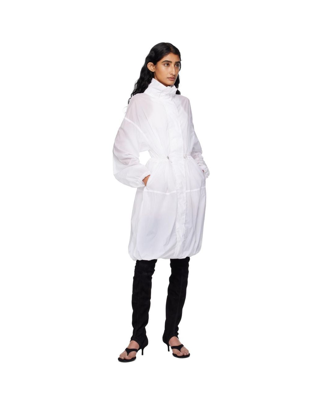 Alaïa Black Soft Nylon Bubble Parka