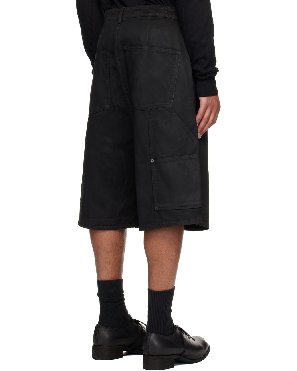 Det Blev Sent Waxed Denim Shorts in Black for Men | Lyst