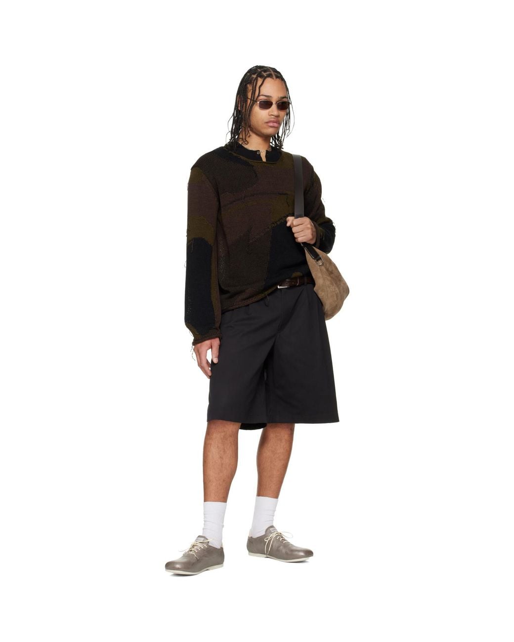 Our Legacy Black Taupe 'Sneak In' Sneakers for men