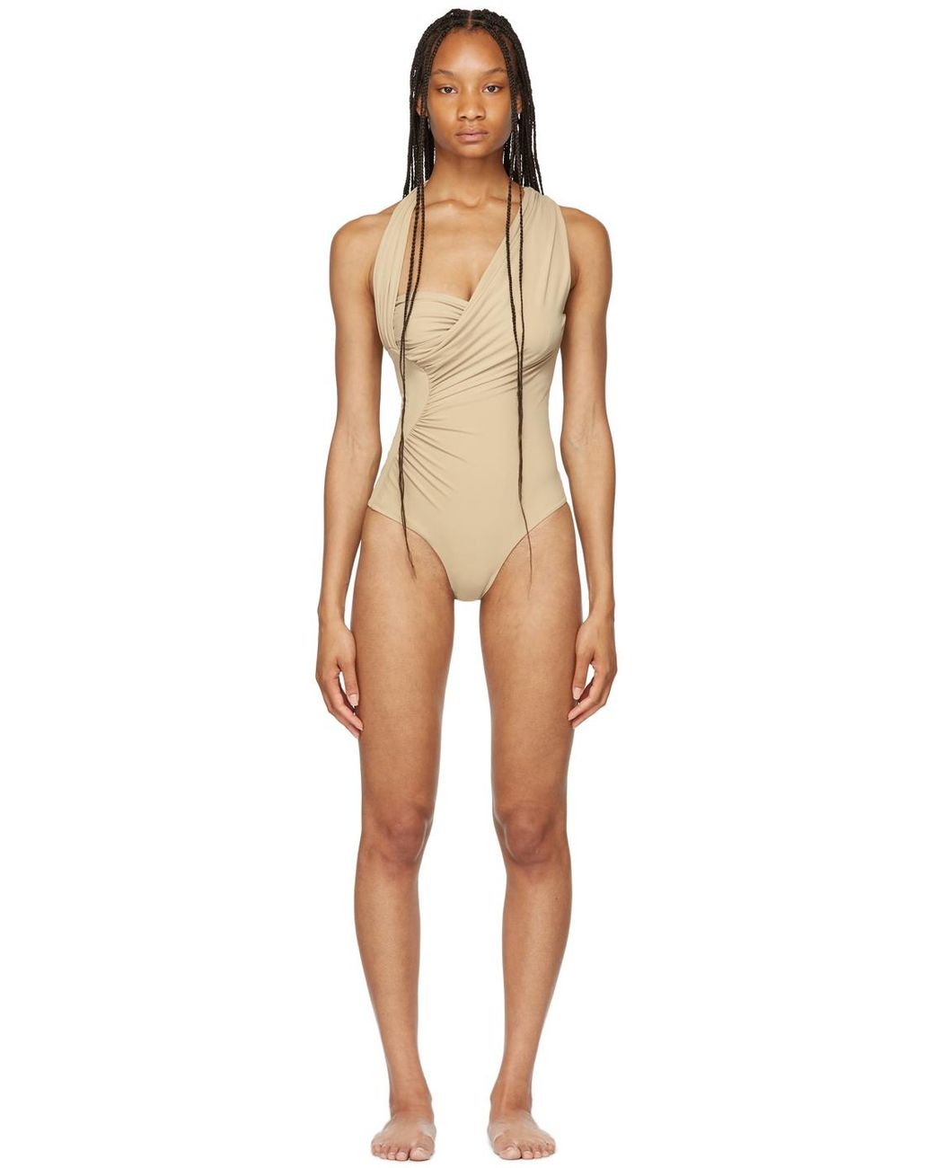 Isa Boulder Ssense Exclusive Taupe Marion One piece Swimsuit In Black 