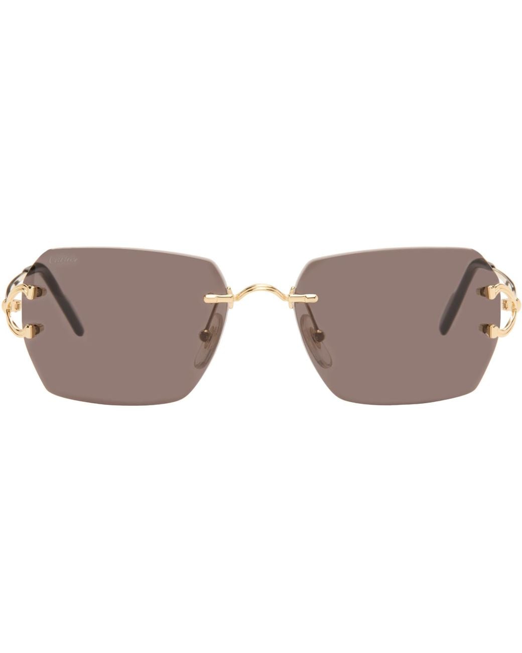 Cartier Brown Classic C Motif Sunglasses for men