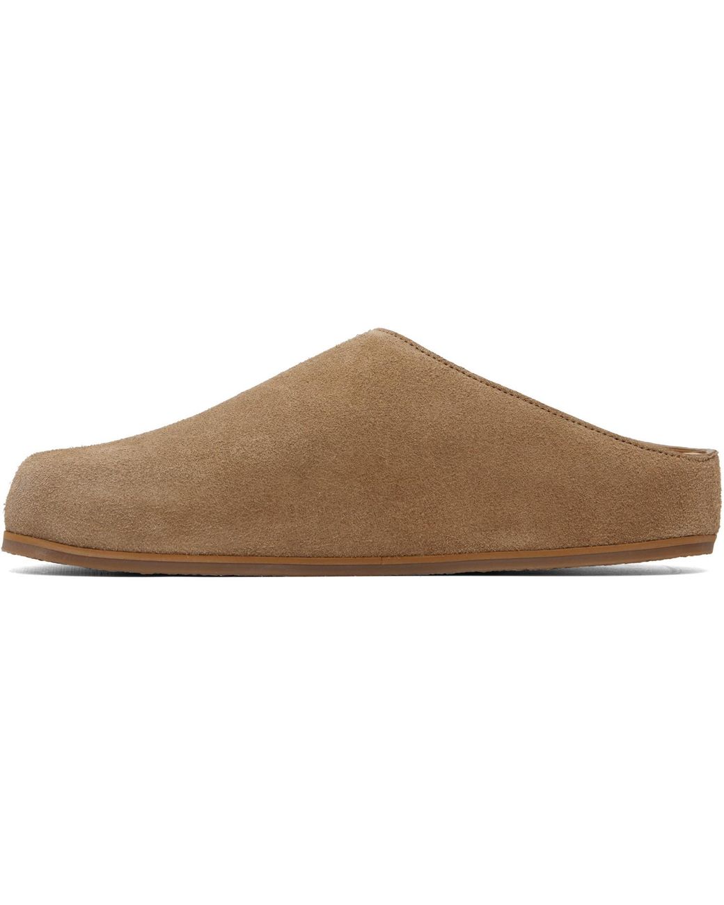Studio Nicholson Brown Wearing Nabuk Clog Flats for men