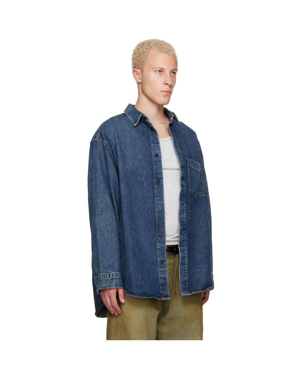 Agolde Blue Boyle Denim Shirt for men