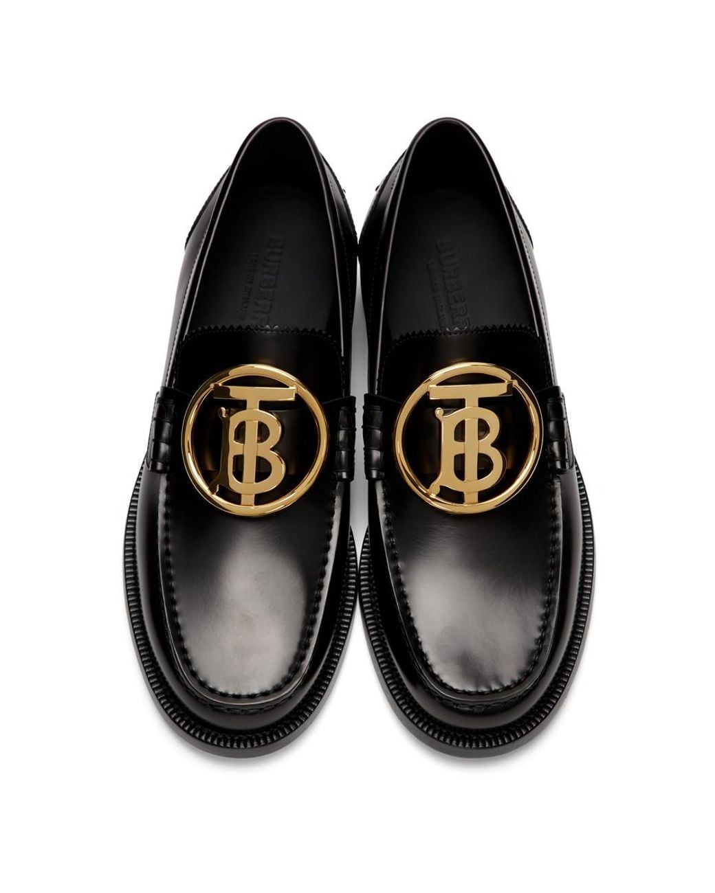 Burberry Men’s Emile TB-Logo Leather Penny Loafers Burberry Black Emile TB Loafers Burberry main image 4