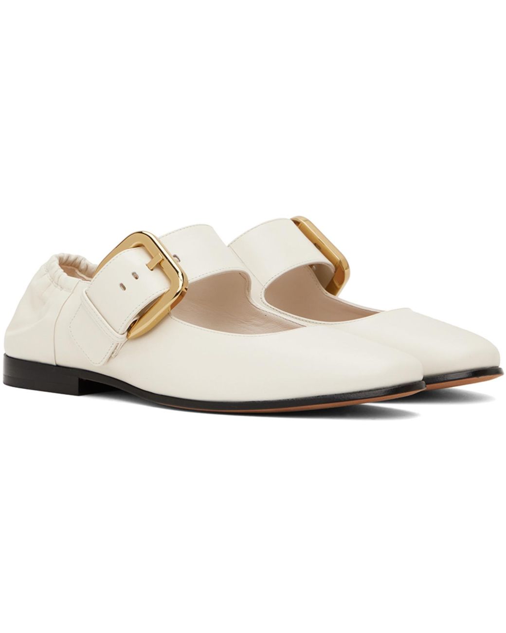 Bottega Veneta Black Off- Astaire Mary-jane Ballerina Flats
