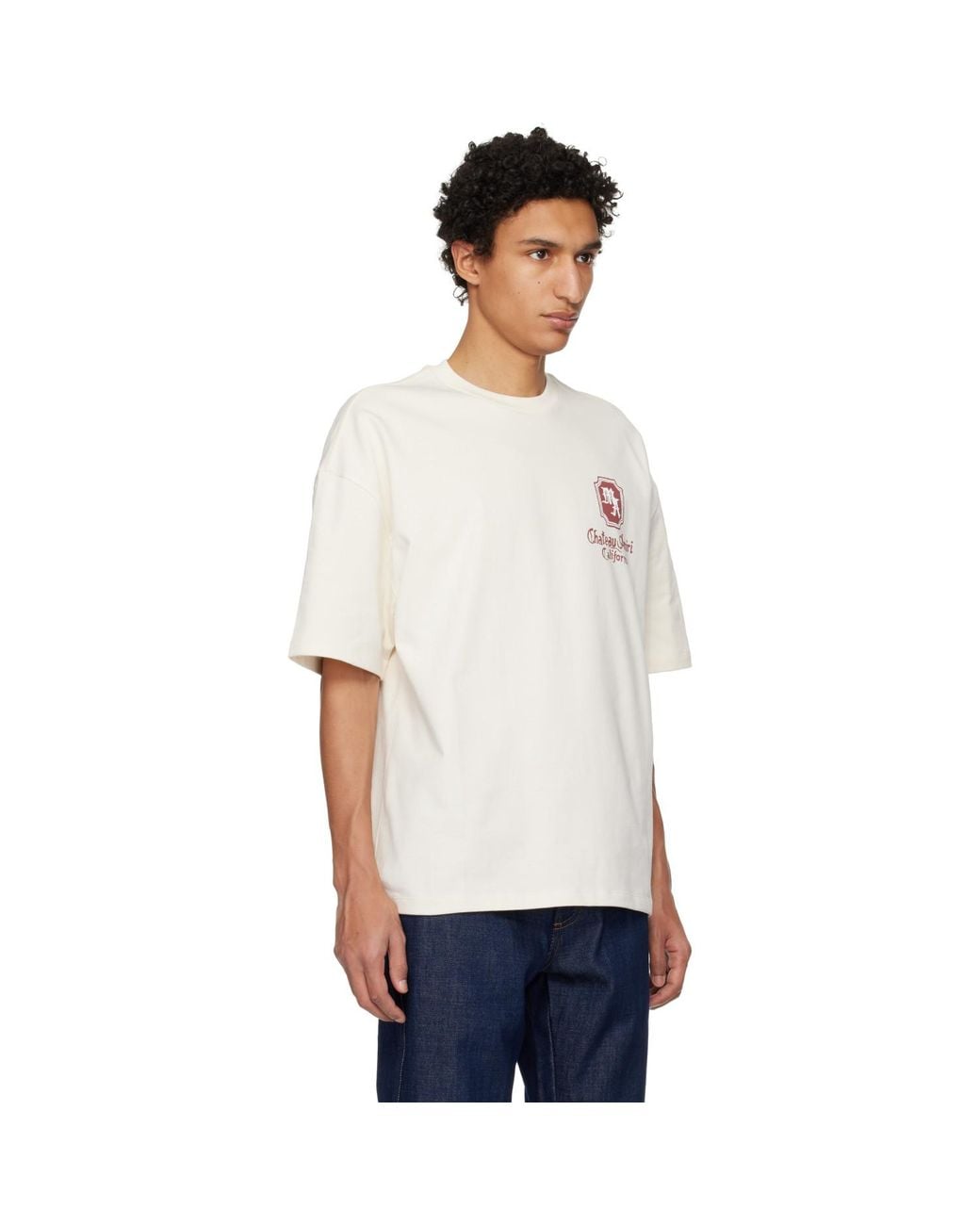 Amiri White Ma Chateau Oversized Cotton Tee for men