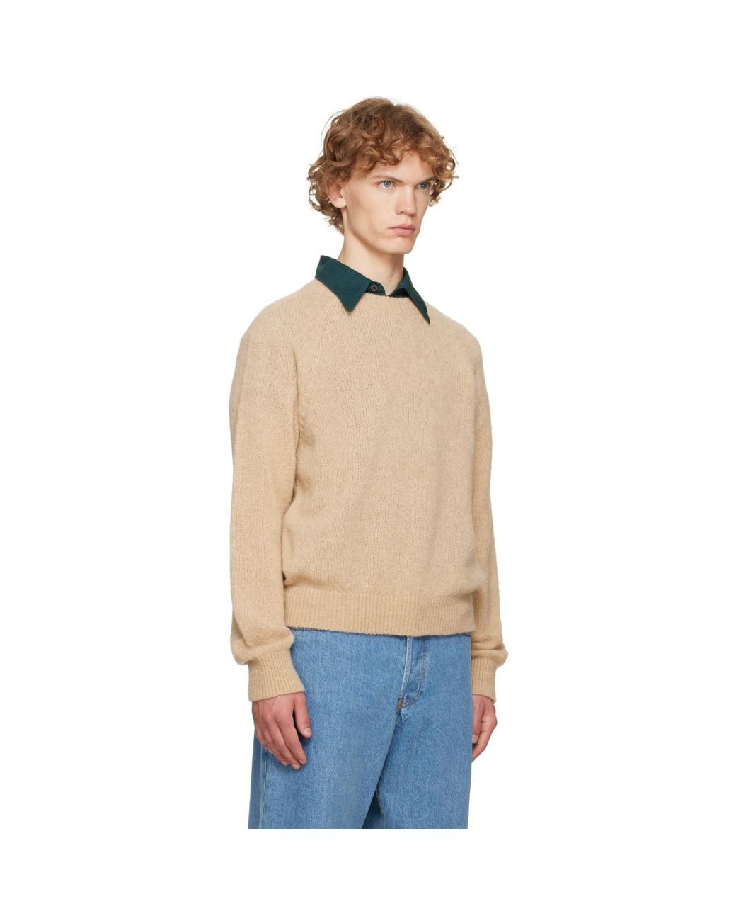 Dries Van Noten Blue Alpaca Sweater for men