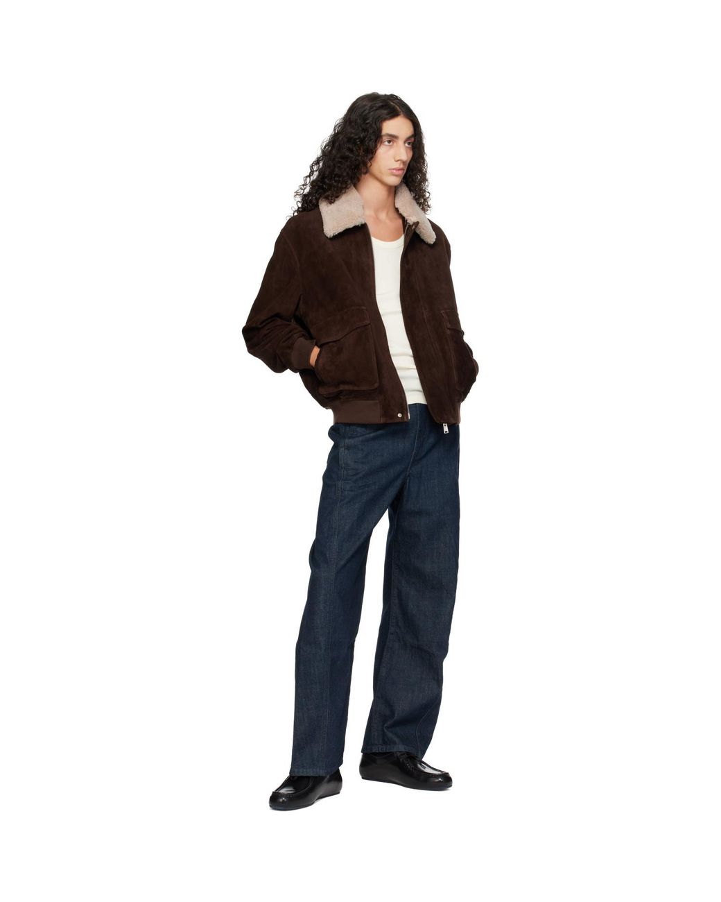 Arma Brown Bari Gritty Suede Jacket for men