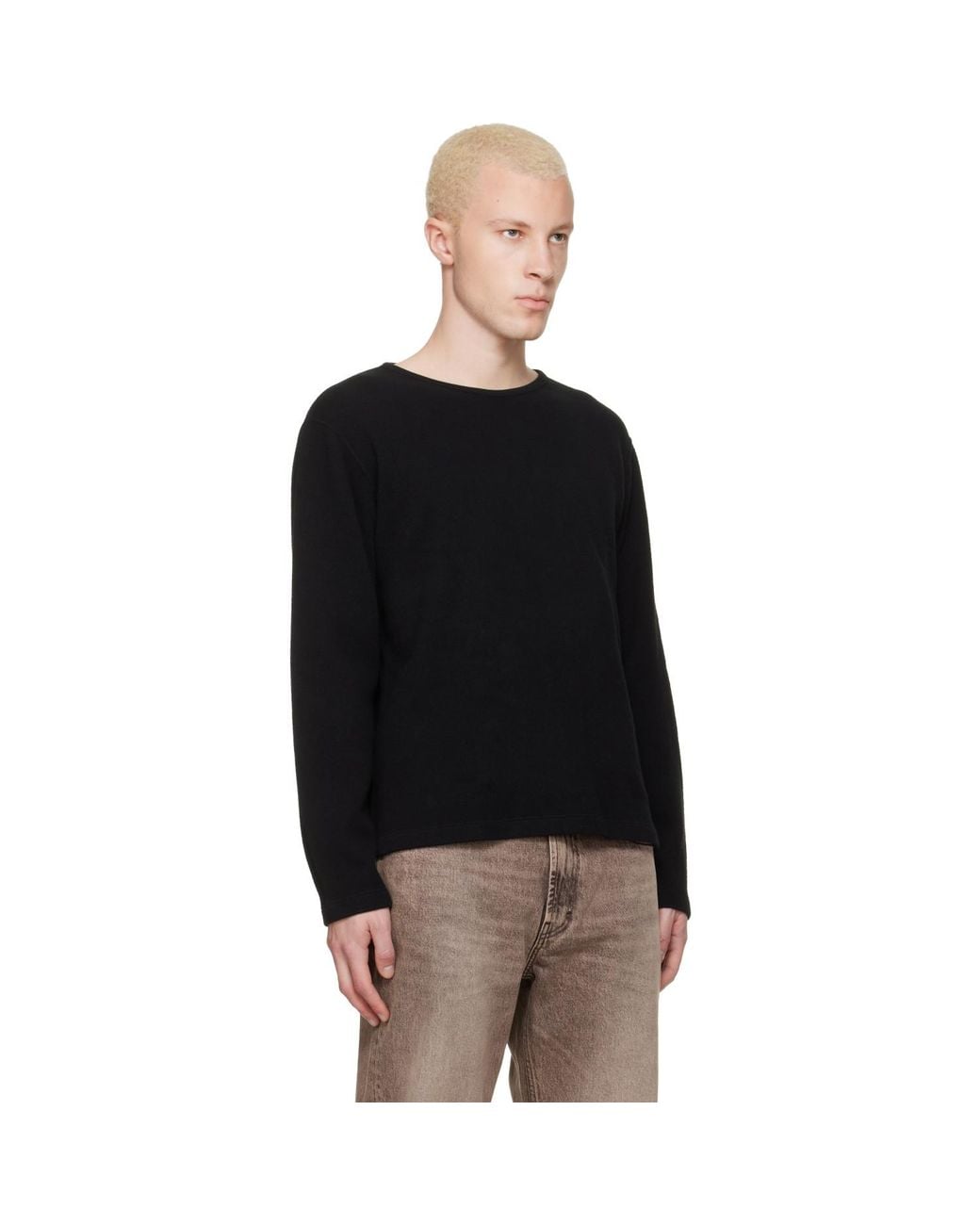 Lady White Co. Black Ring Sweater for men