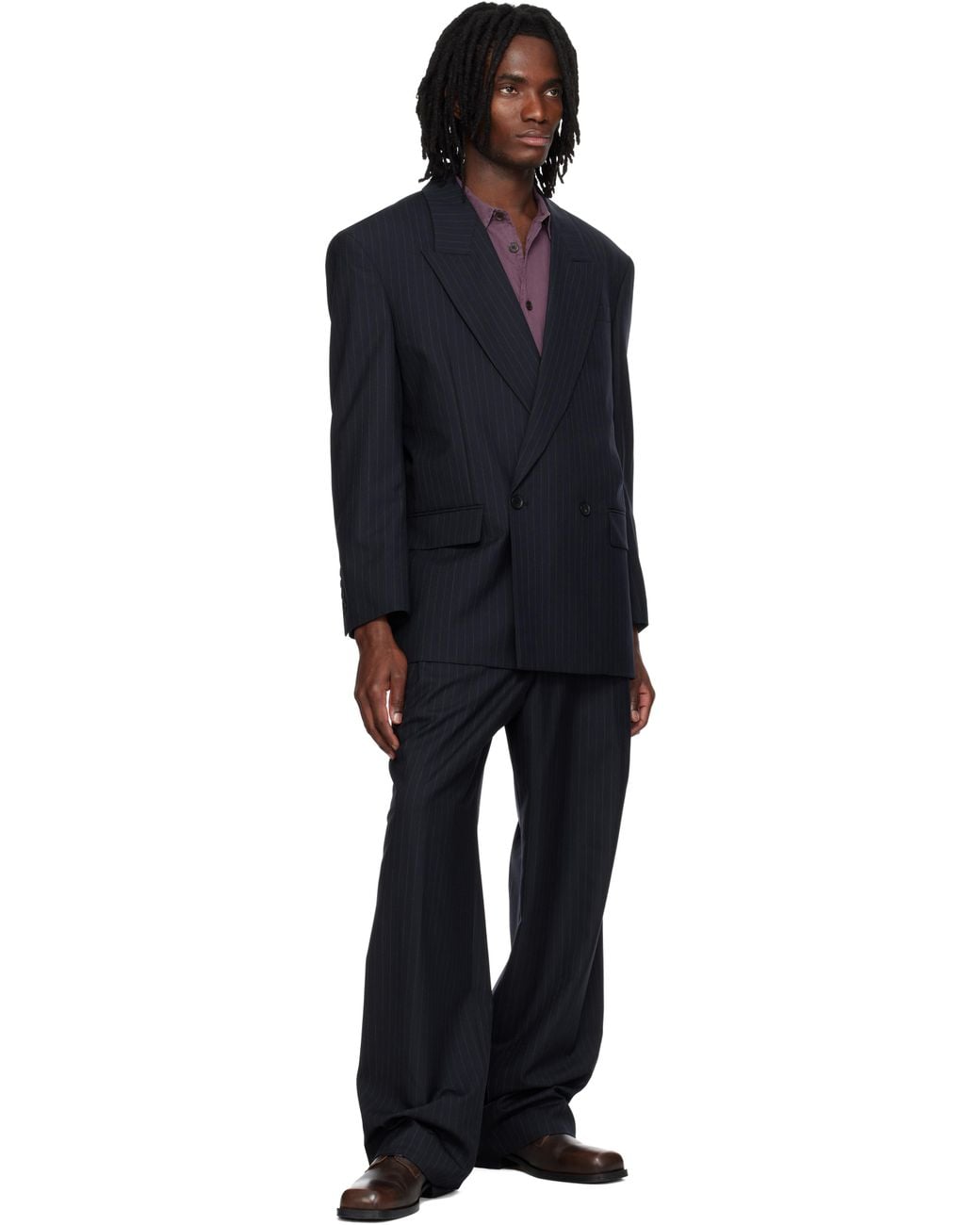 MMIC Black Drop Trousers for men