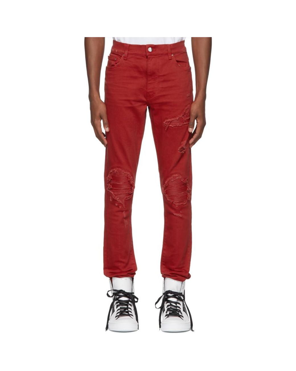 Amiri Red Mx1 Classic Jeans for Men | Lyst
