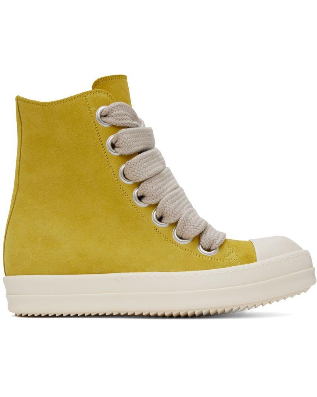 Rick Owens Yellow High Sneakers for Men Lyst