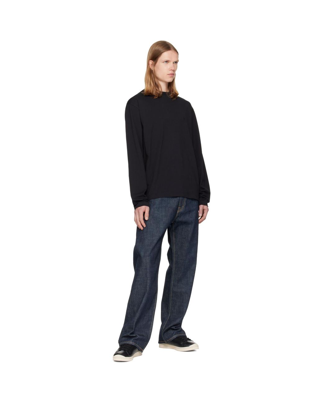 Jil Sander Black Three-Pack Long-Sleeved T-Shirts for men