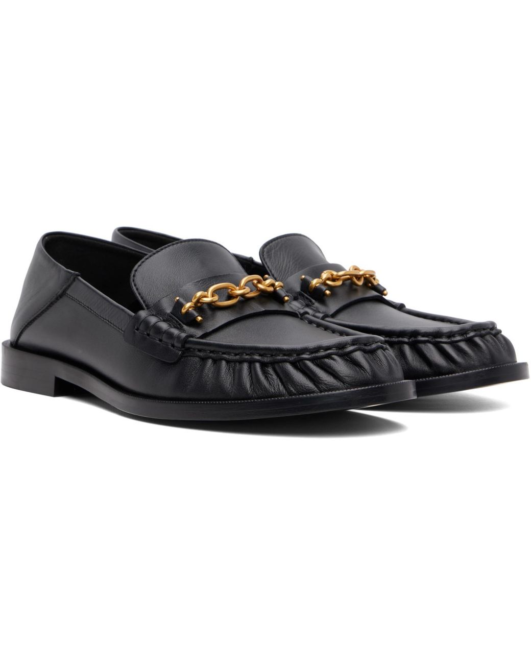 Balmain Blue Sync Smooth Leather Loafers for men