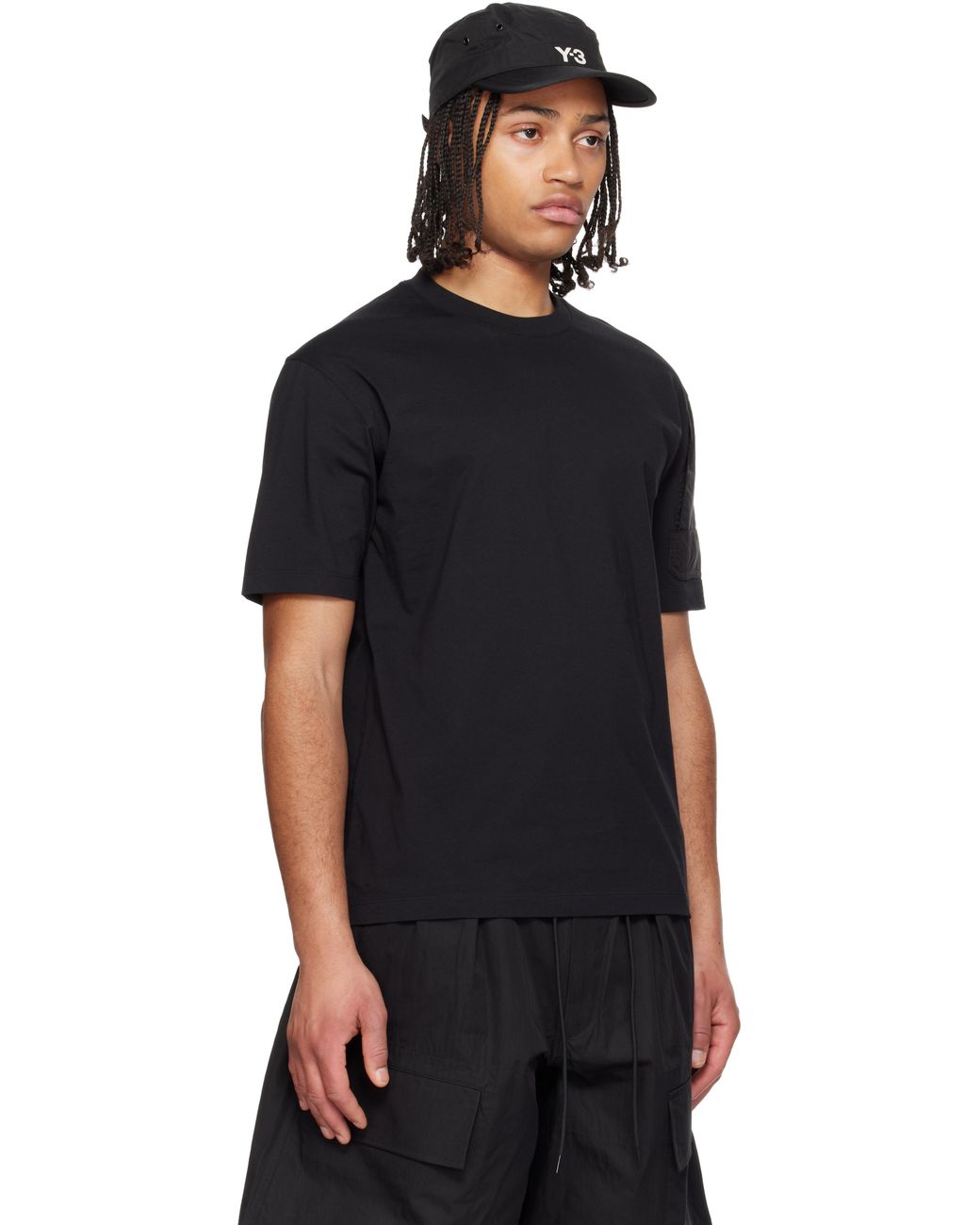 Y-3 Black Utility Short Sleeve T-Shirt for men