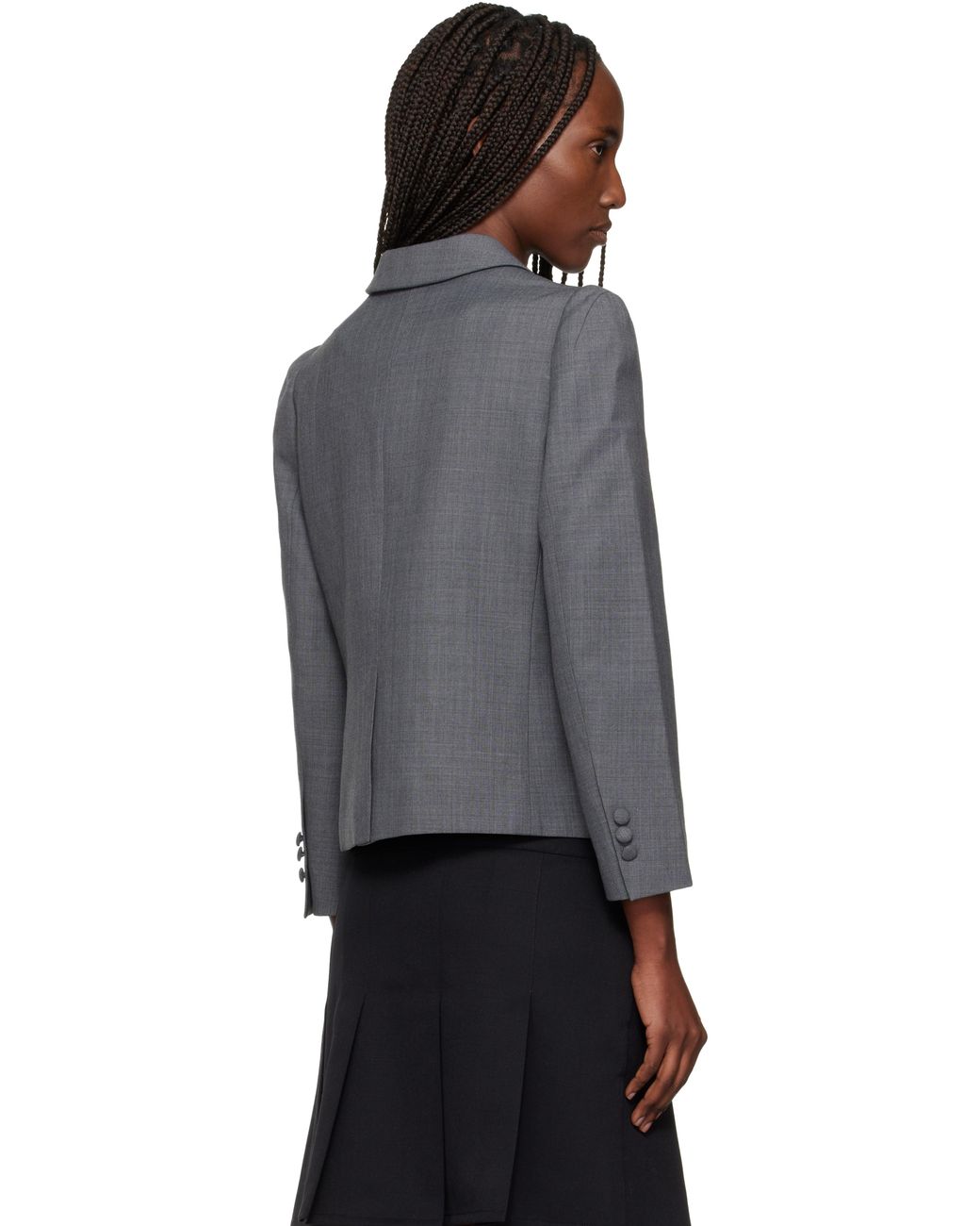ShuShu/Tong Gray Lapel Short Blazer