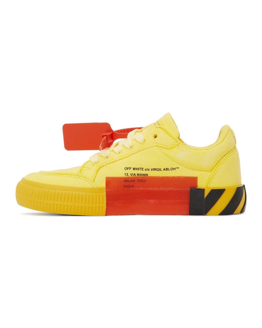 RARE Womens Off White c/o Virgil Abloh Out of Office Lemon Yellow