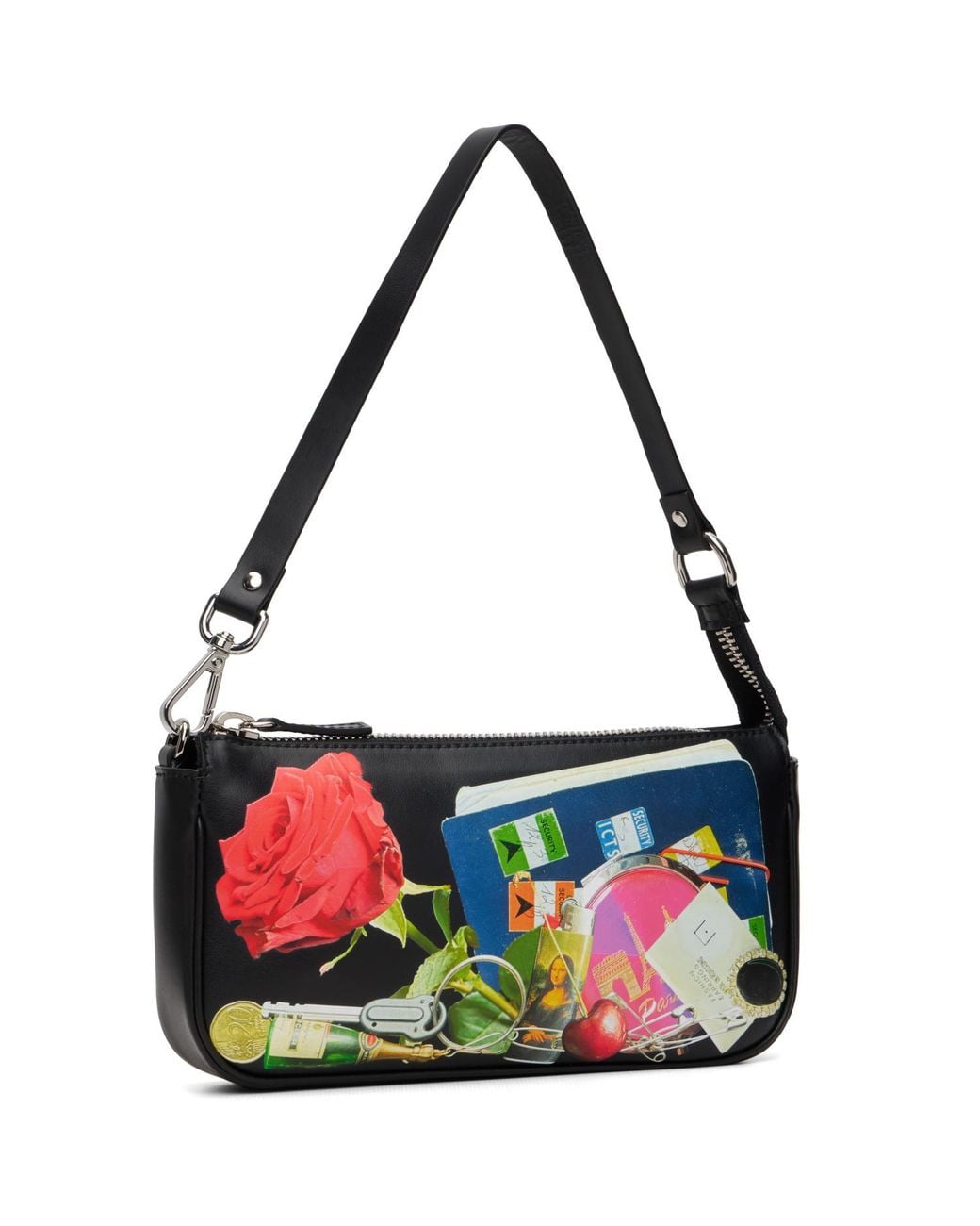 VAQUERA Black Trompe L'oeil Pochette Bag