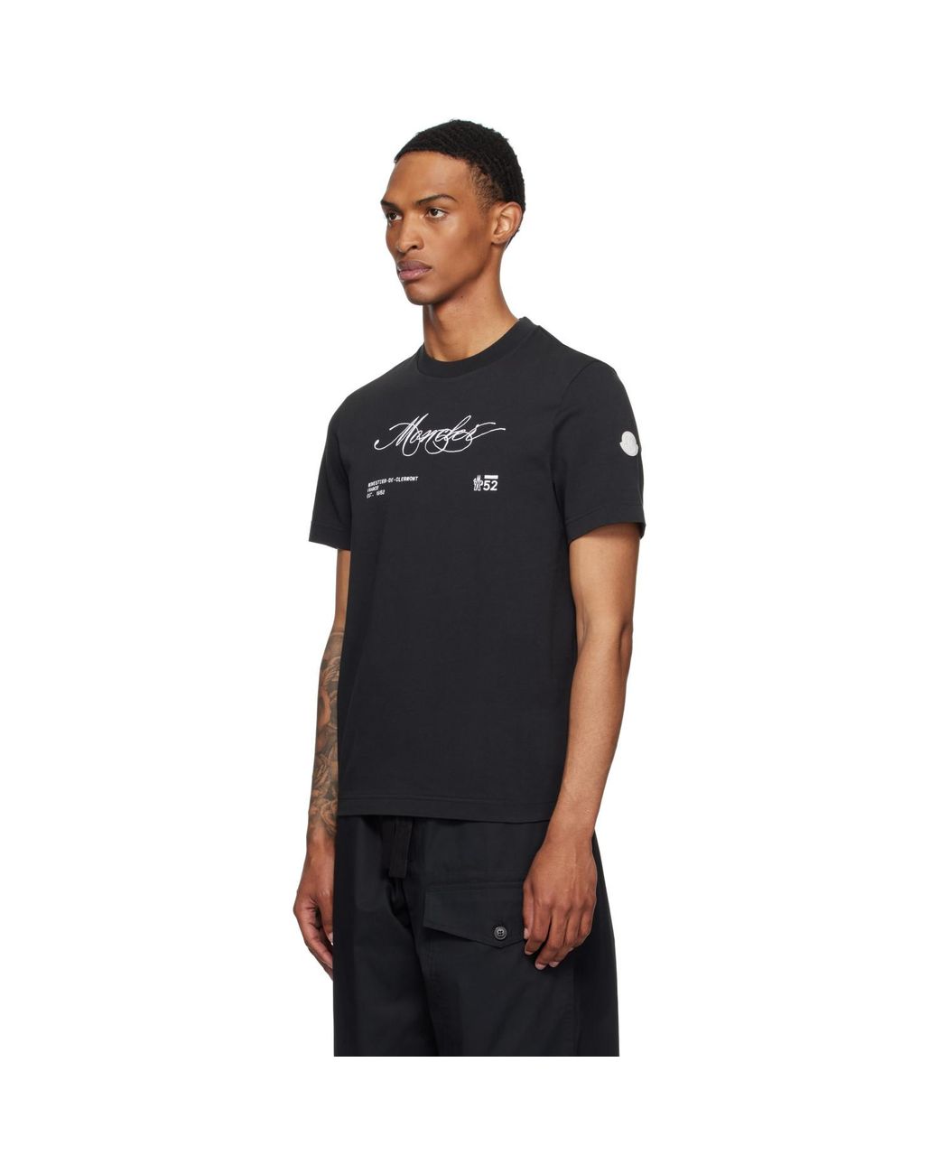 Moncler Black Archivio Creativo T-Shirt for men
