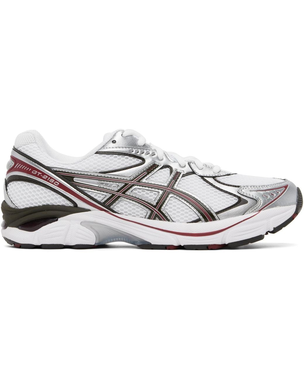 Asics White Burgundy Gt-2160 Sneakers for men