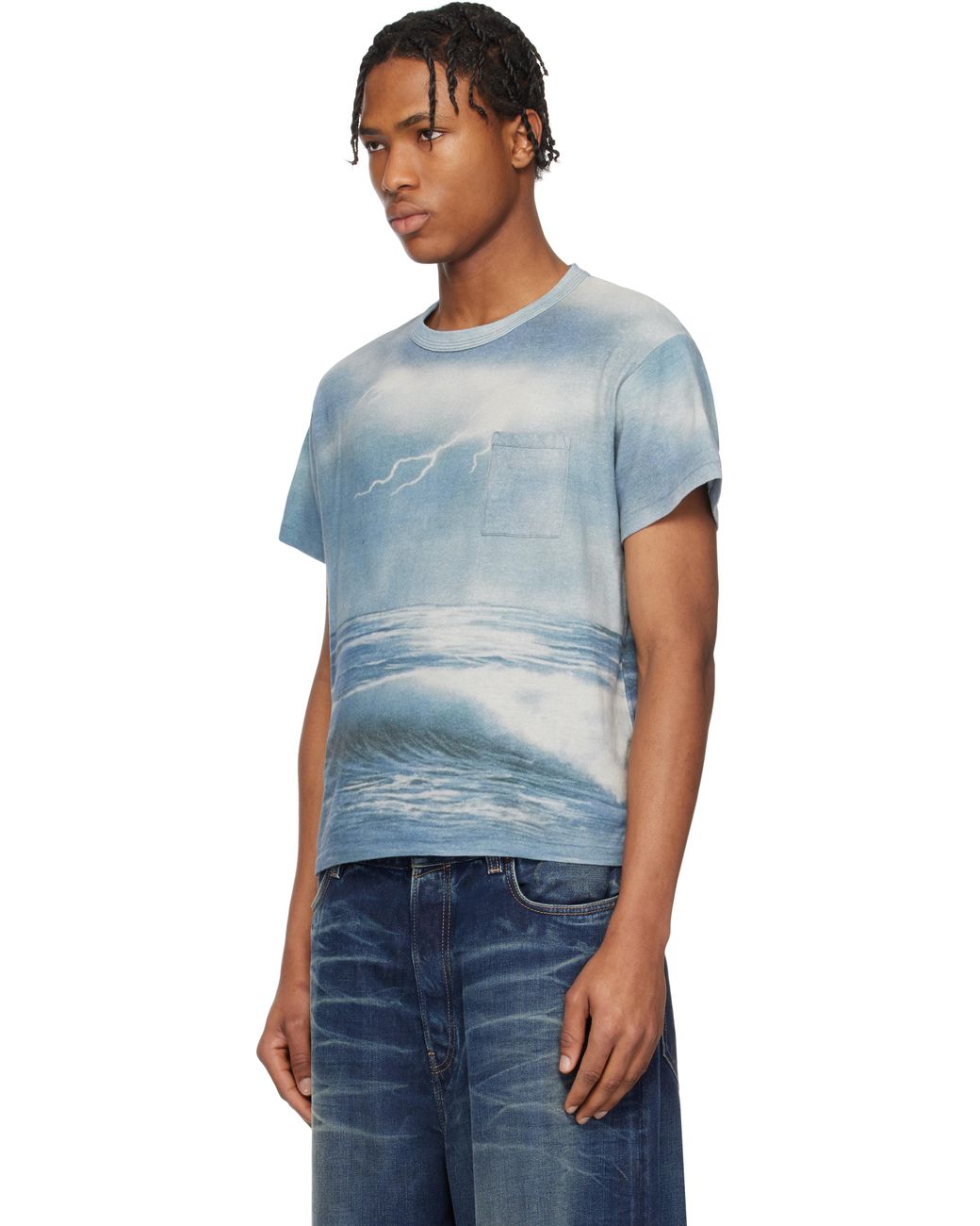 【関税込み】ERL ブルー Storm Tシャツ メンズ ERL ブルー Storm Tシャツ ブルー | Lyst