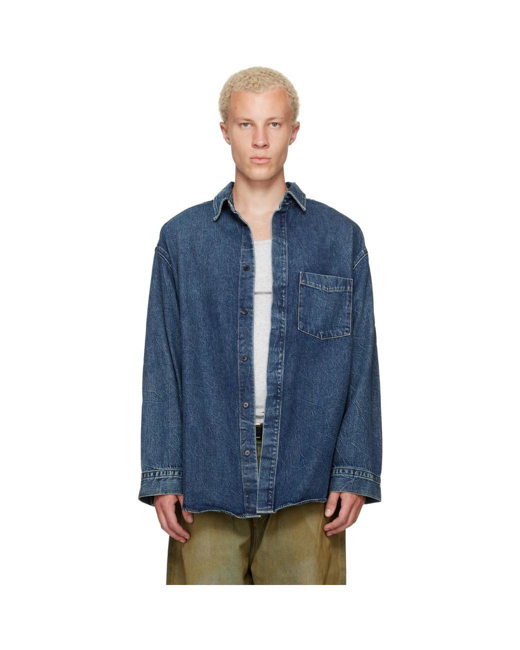 Agolde Blue Boyle Denim Shirt for men