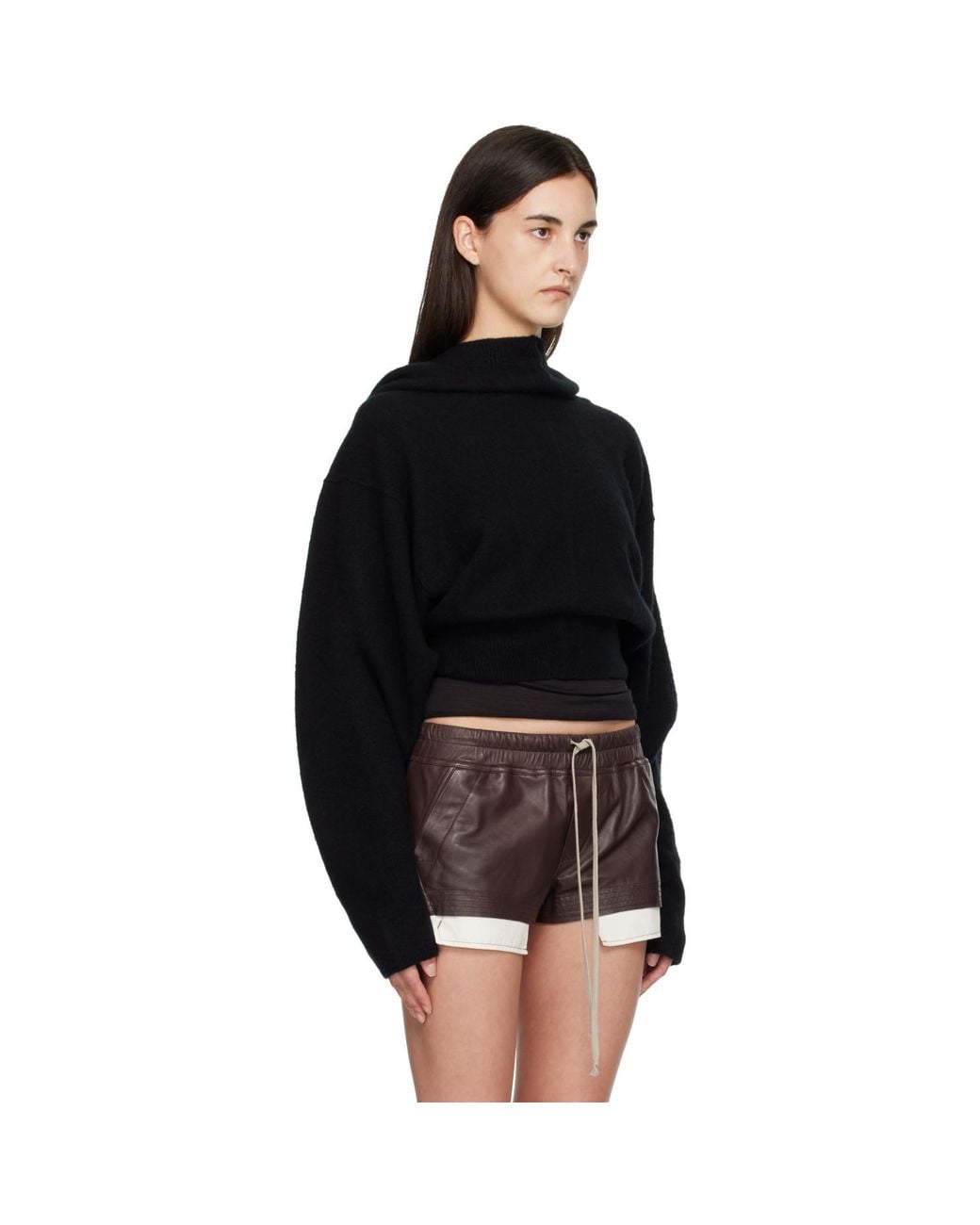 Rick Owens Black Tower Pull Hoodie