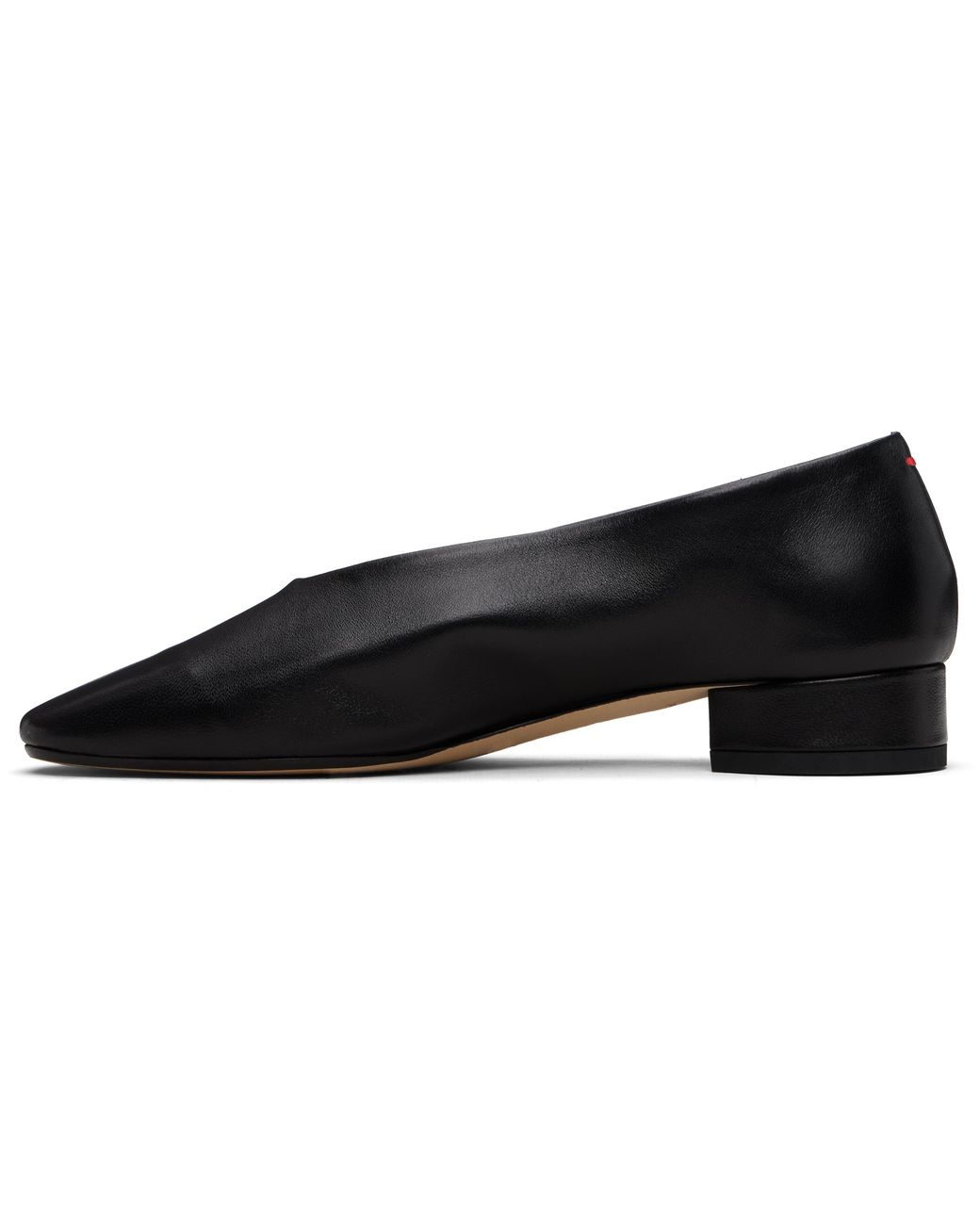 Aeyde Black Delia Low-Heeled Ballet Heels