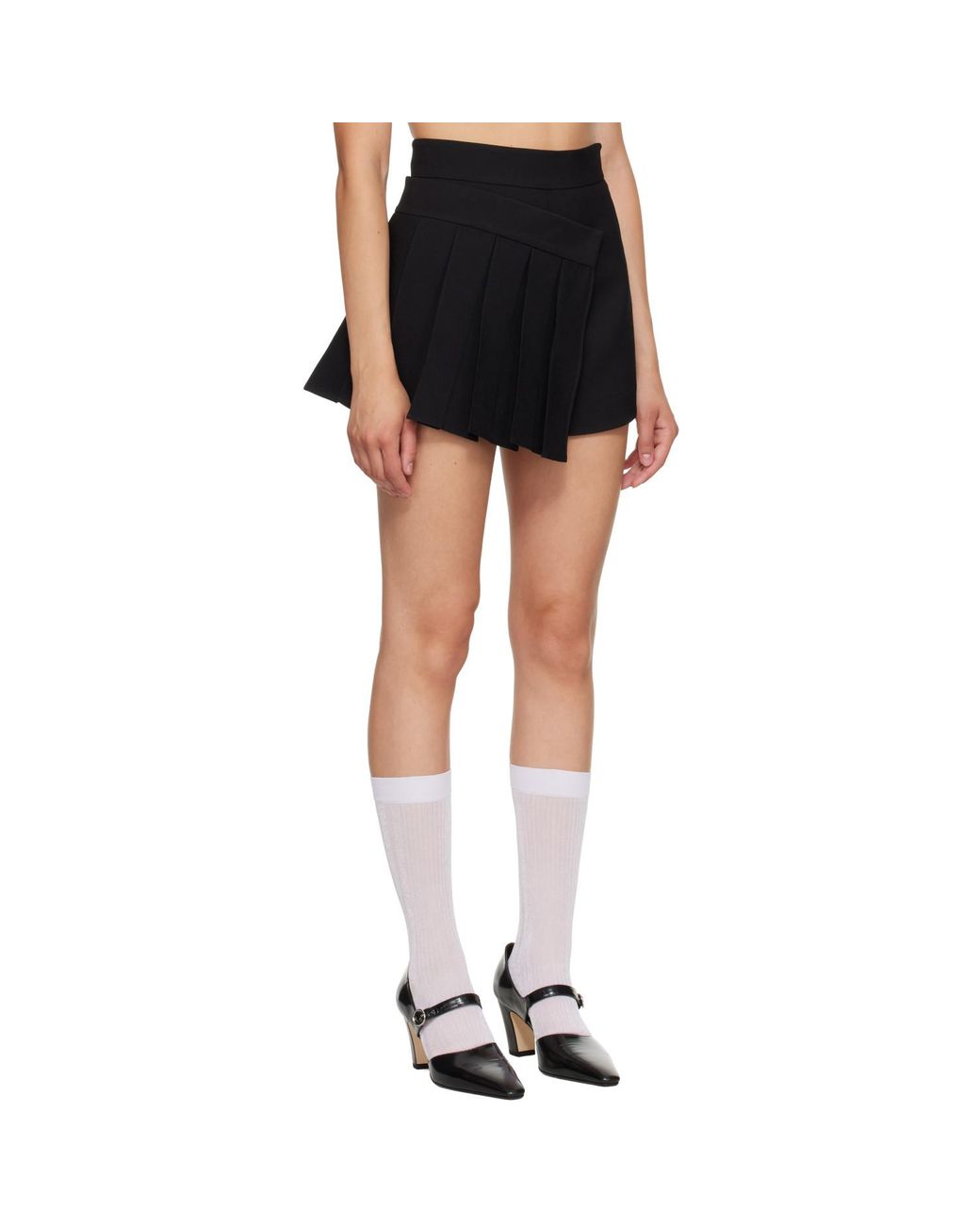 ShuShu/Tong Black Ssense Exclusive Pleats Skort