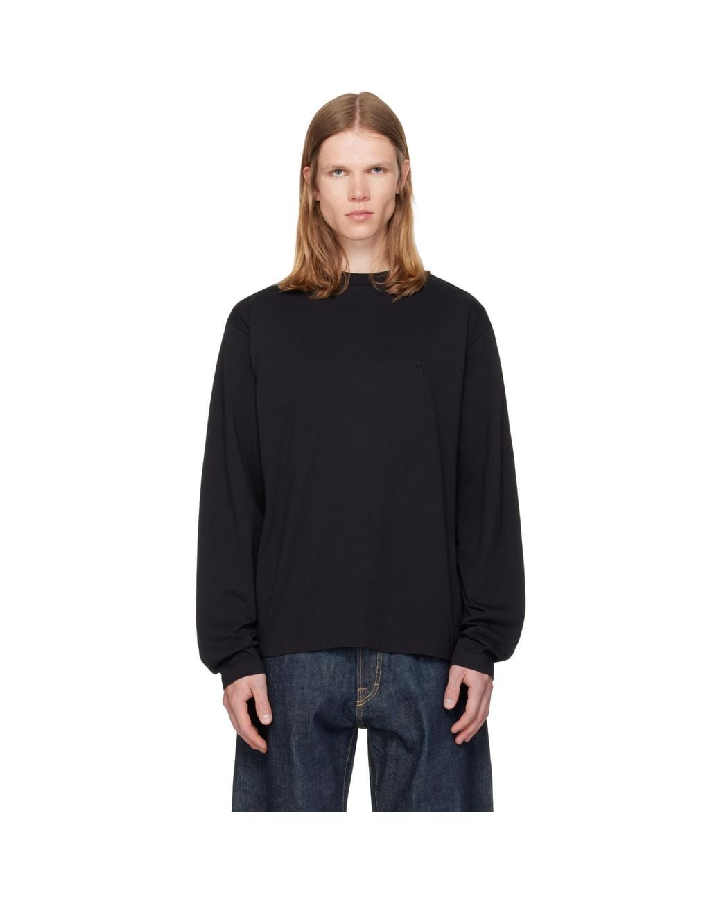 Jil Sander Black Three-Pack Long-Sleeved T-Shirts for men