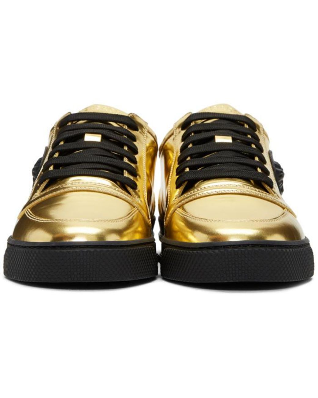 Versace Gold Medusa Sneakers in Metallic for Men | Lyst