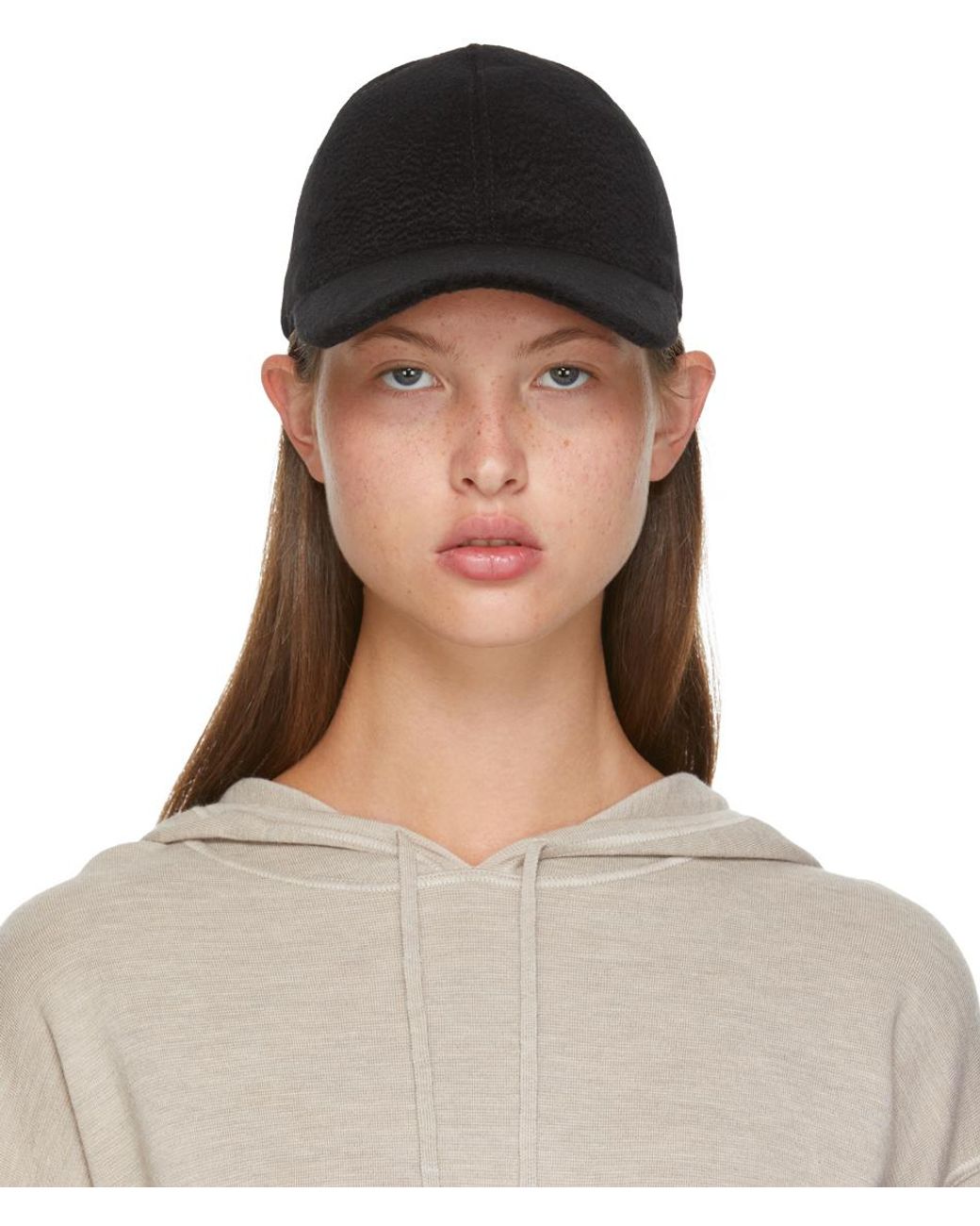 Max Mara Wool Amiche Cap in Black 