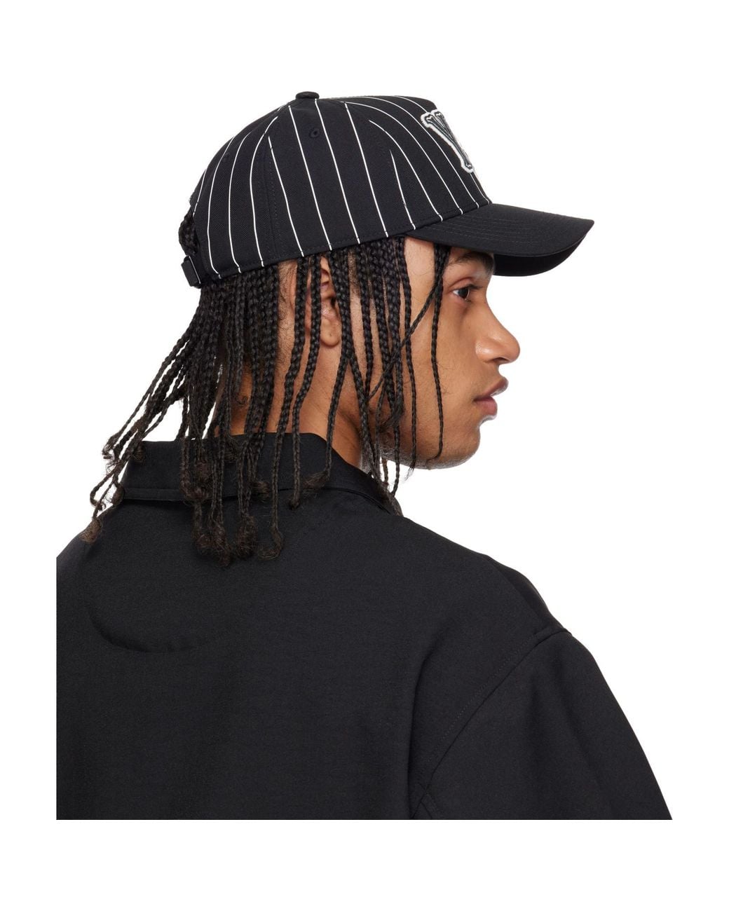 Y-3 Black Pinstripe Cap for men