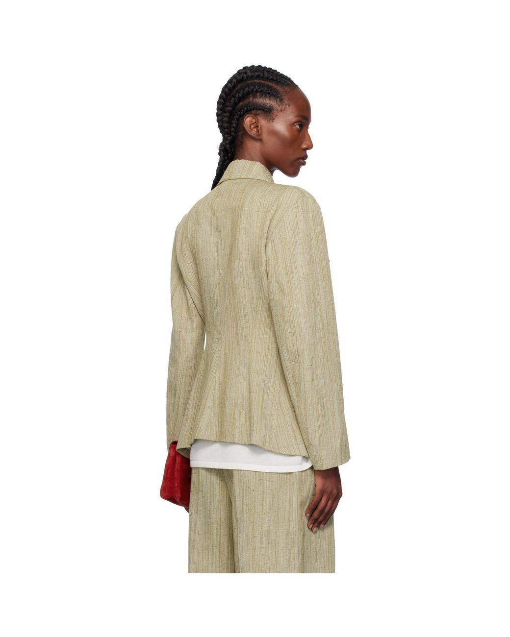 Bottega Veneta Multicolor Khaki Viscose Silk Shirt Jacket