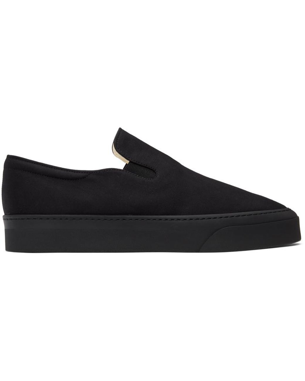The Row Canvas Black Dean Slip-on Sneakers for Men | Lyst