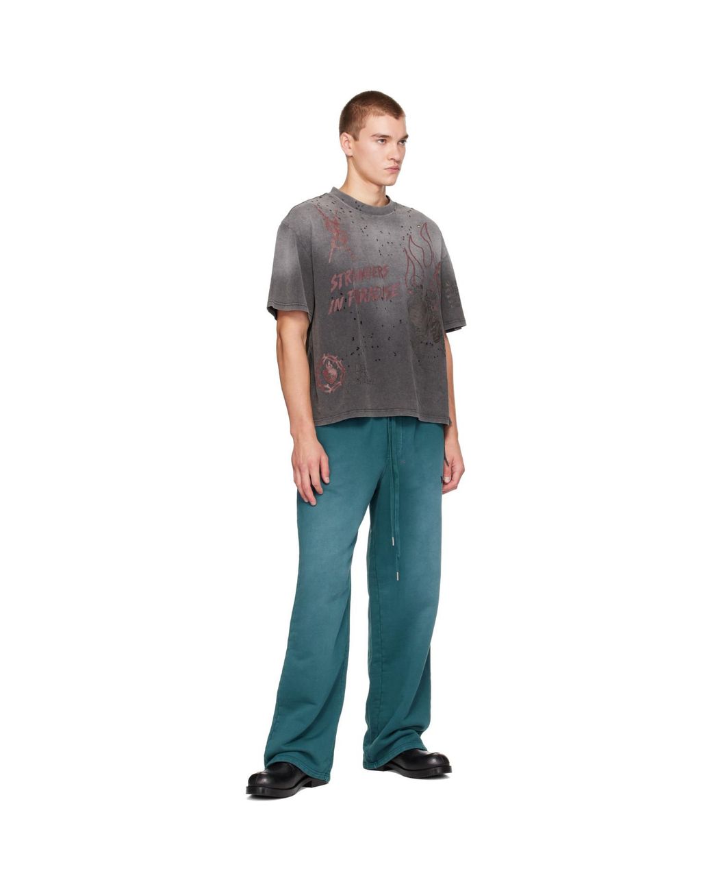 Ksubi Green Rugged Synthesis Sweatpants for men