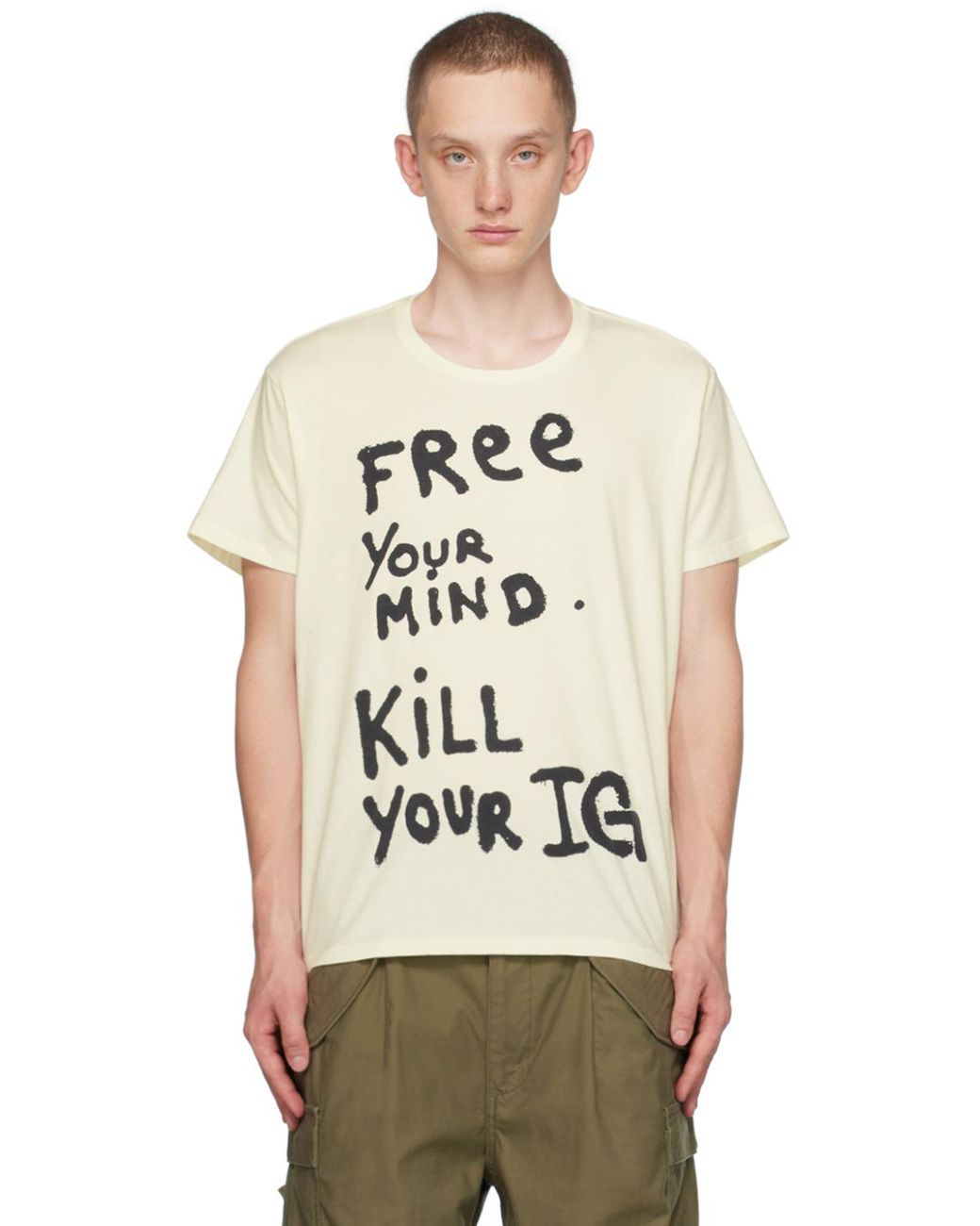 R13 Off white free Your Mind T shirt in Natural for Men Lyst UK