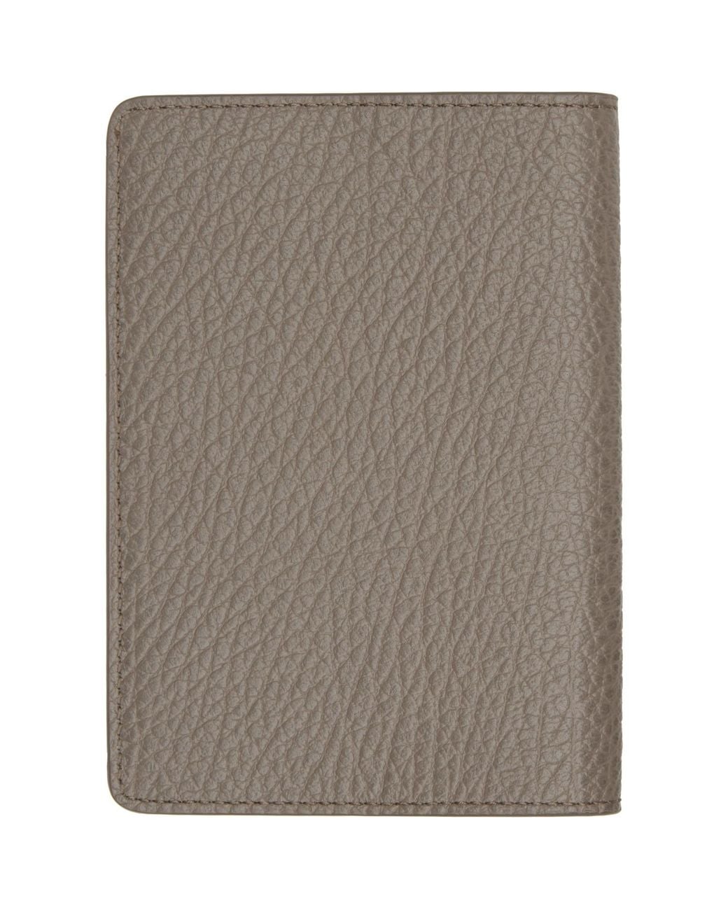 Maison Margiela Gray Taupe Four Stitches Passport Holder for men