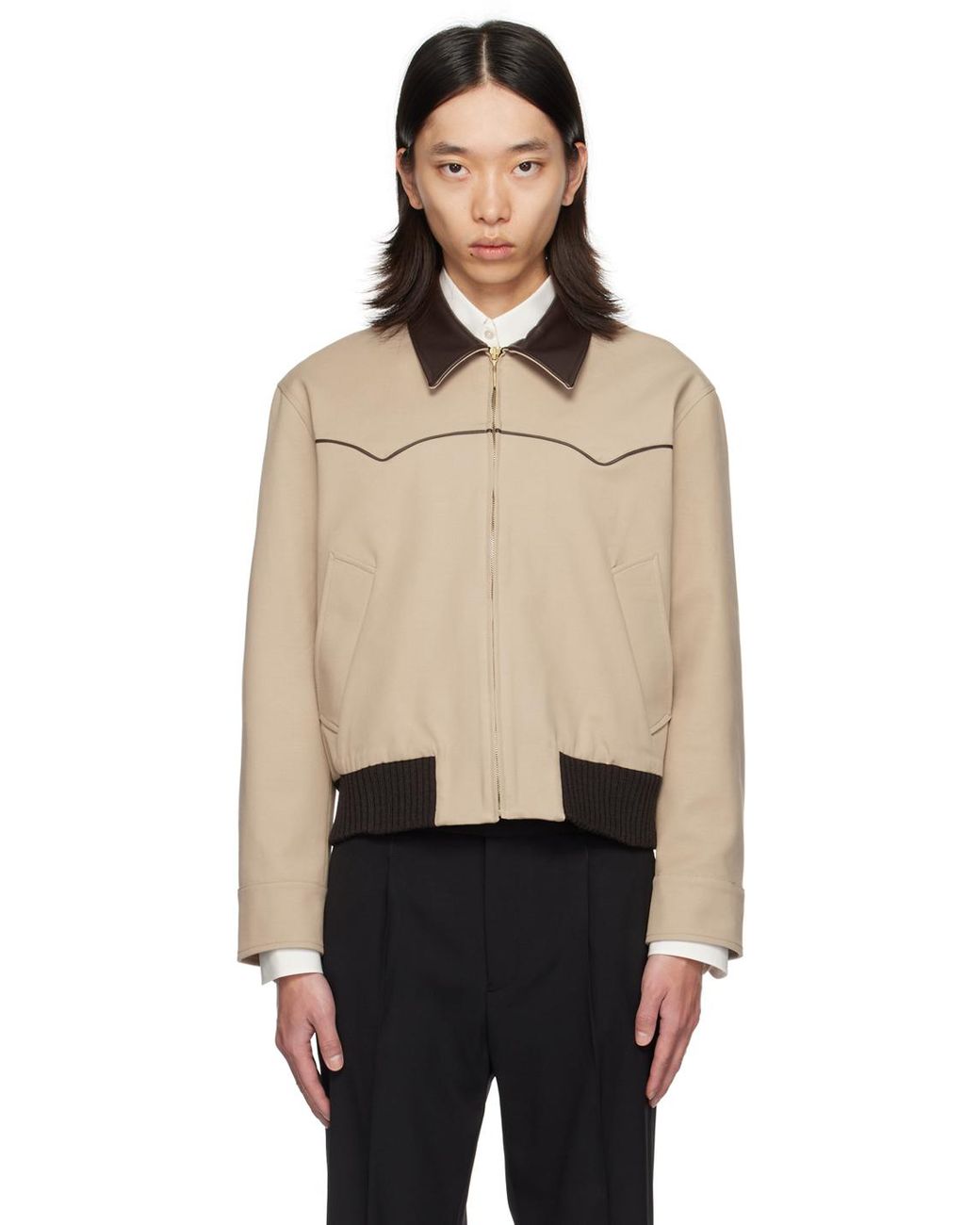 Ernest W. Baker Western Harrington Jacket in Black for Men
