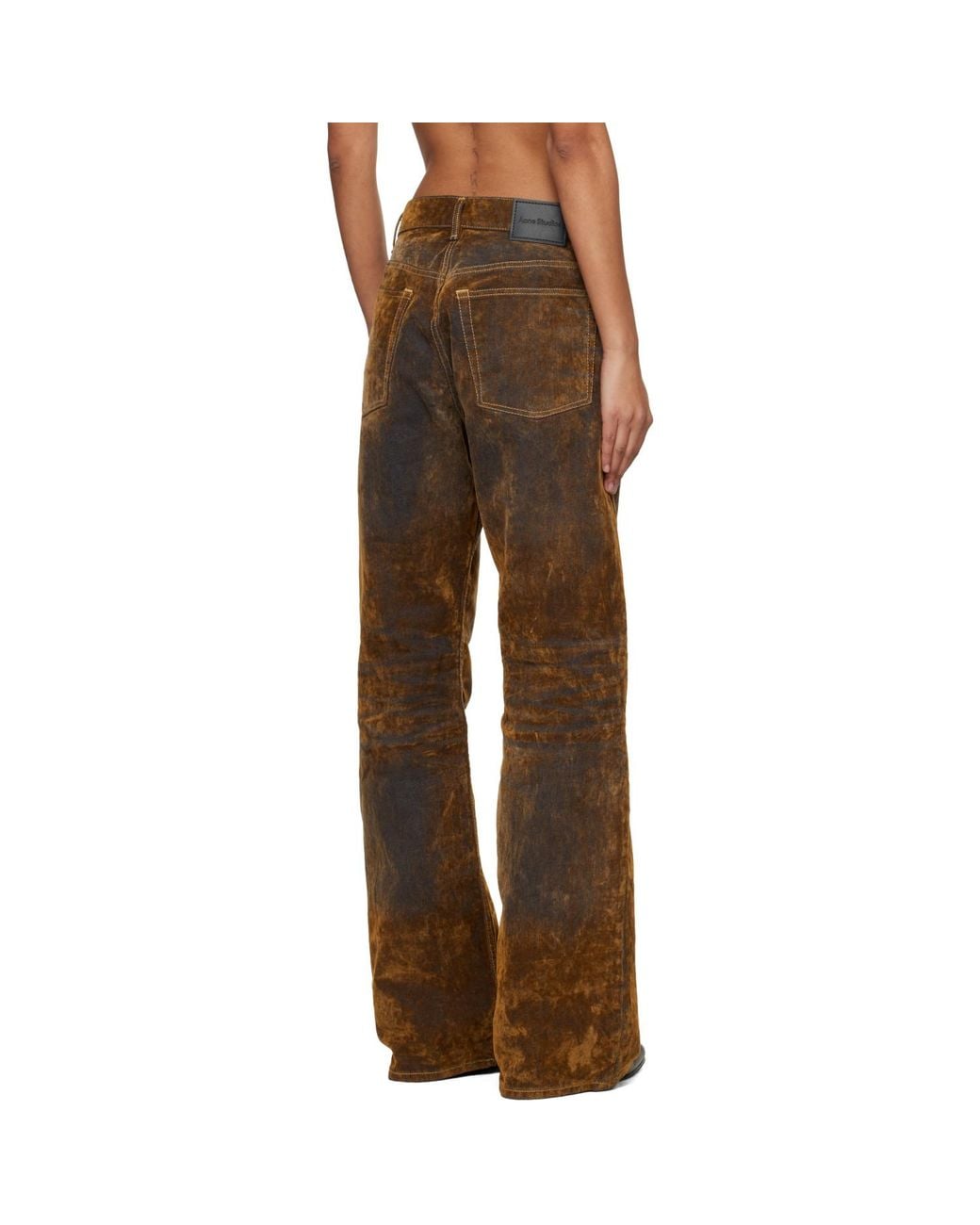 Acne Black 2021 Flocked Denim Jeans