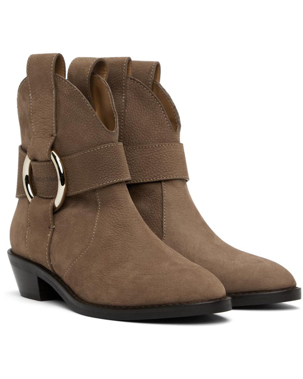 See By Chloé New Ring Line Boots in Brown | Lyst UK